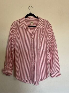 Style & Co. Pink and White Striped Men's Button-Down Shirt